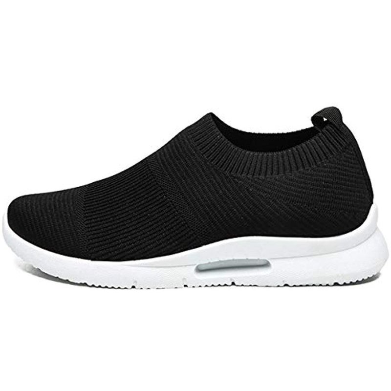 Damyuan Mens Lightweight Athletic Running Walking Gym Shoes Casual Sports Shoes Fashion Sneakers Walking Shoes Black White