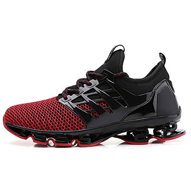 TSIODFO Sport Running Shoes for Mens Mesh Breathable Trail Runners Fashion Sneakers 8066 Red