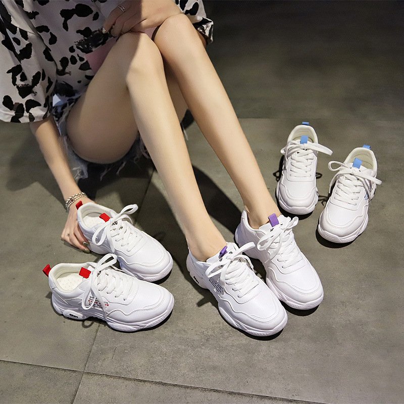 2021 spring new student casual running shoes women breathable white shoes women flat sneakers women