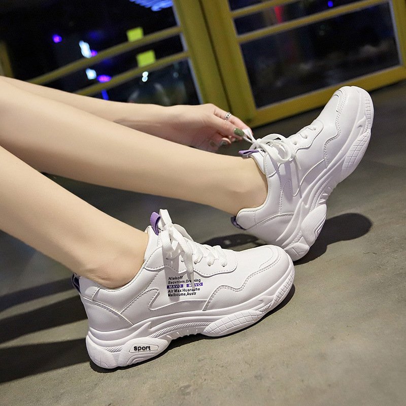 2021 spring new student casual running shoes women breathable white shoes women flat sneakers women